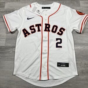 Nike Alex Bregman Jersey White Houston Astros #2 Youth Small (8) $125 MSRP NEW‎